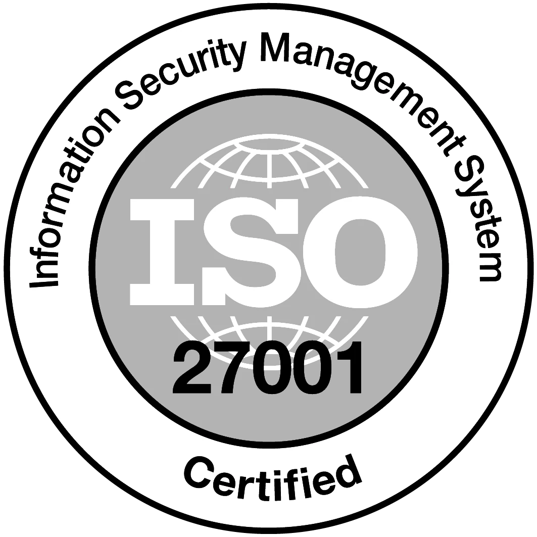 ISO/IEC 27001 information security management certification badge